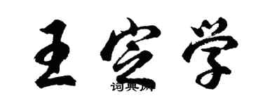胡问遂王定学行书个性签名怎么写