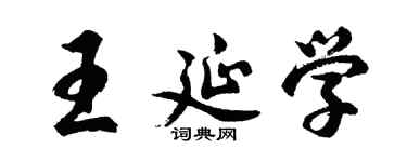 胡问遂王延学行书个性签名怎么写