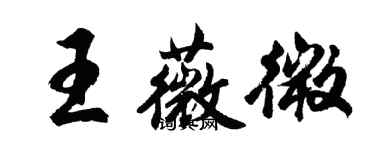 胡问遂王薇微行书个性签名怎么写