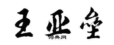 胡问遂王亚垒行书个性签名怎么写