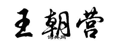 胡问遂王朝营行书个性签名怎么写