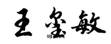 胡问遂王玺敏行书个性签名怎么写