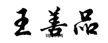 胡问遂王善品行书个性签名怎么写