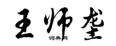 胡问遂王师垄行书个性签名怎么写