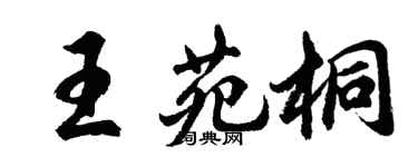 胡问遂王苑桐行书个性签名怎么写