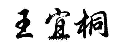 胡问遂王宜桐行书个性签名怎么写