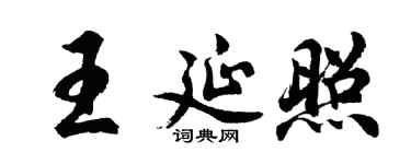 胡问遂王延照行书个性签名怎么写