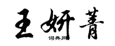 胡问遂王妍菁行书个性签名怎么写