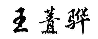 胡问遂王菁骅行书个性签名怎么写