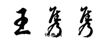 胡问遂王隽隽行书个性签名怎么写