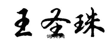 胡问遂王圣珠行书个性签名怎么写