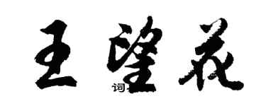 胡问遂王望花行书个性签名怎么写