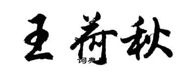 胡问遂王荷秋行书个性签名怎么写
