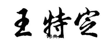 胡问遂王特定行书个性签名怎么写