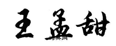 胡问遂王孟甜行书个性签名怎么写