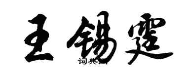 胡问遂王锡霆行书个性签名怎么写