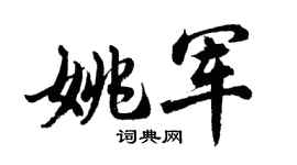 胡问遂姚军行书个性签名怎么写