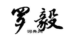 胡问遂罗毅行书个性签名怎么写