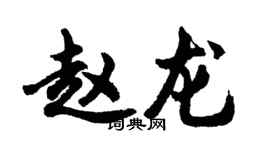 胡问遂赵龙行书个性签名怎么写