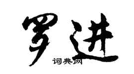 胡问遂罗进行书个性签名怎么写