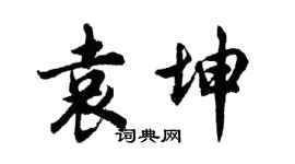 胡问遂袁坤行书个性签名怎么写