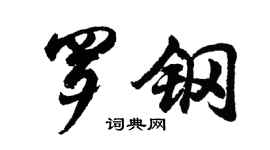 胡问遂罗钢行书个性签名怎么写