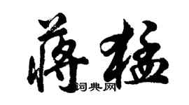 胡问遂蒋猛行书个性签名怎么写