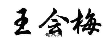 胡问遂王会梅行书个性签名怎么写