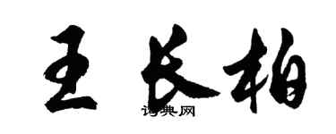 胡问遂王长柏行书个性签名怎么写