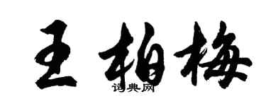 胡问遂王柏梅行书个性签名怎么写