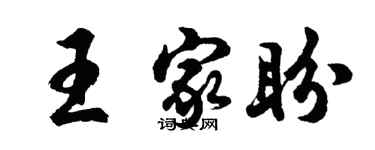 胡问遂王家盼行书个性签名怎么写