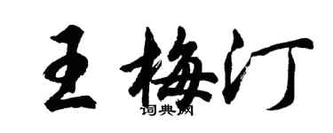 胡问遂王梅汀行书个性签名怎么写