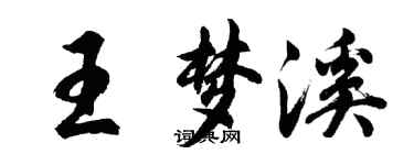 胡问遂王梦溪行书个性签名怎么写