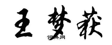胡问遂王梦获行书个性签名怎么写