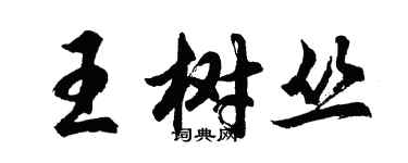 胡问遂王树丛行书个性签名怎么写