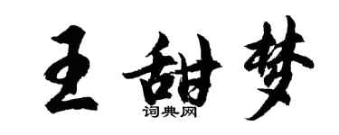 胡问遂王甜梦行书个性签名怎么写