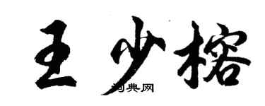 胡问遂王少榕行书个性签名怎么写