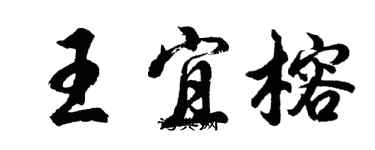 胡问遂王宜榕行书个性签名怎么写