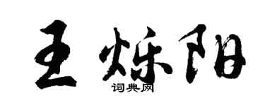 胡问遂王烁阳行书个性签名怎么写