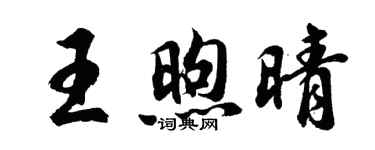 胡问遂王煦晴行书个性签名怎么写