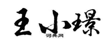 胡问遂王小璟行书个性签名怎么写