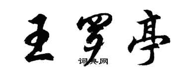 胡问遂王罗亭行书个性签名怎么写