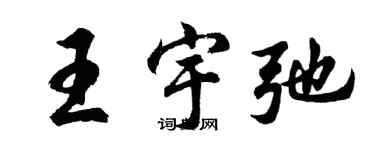 胡问遂王宇弛行书个性签名怎么写