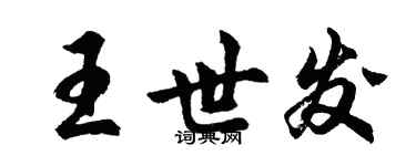 胡问遂王世发行书个性签名怎么写