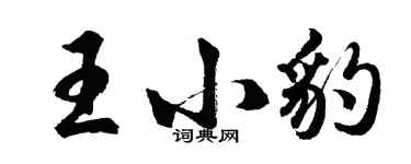 胡问遂王小豹行书个性签名怎么写