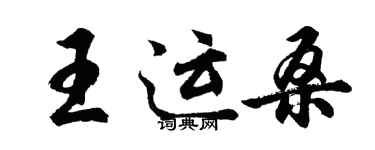 胡问遂王运桑行书个性签名怎么写