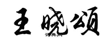 胡问遂王晓颂行书个性签名怎么写