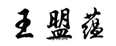 胡问遂王盟蕴行书个性签名怎么写