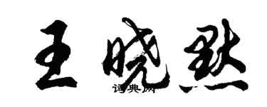 胡问遂王晓默行书个性签名怎么写