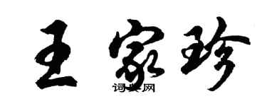 胡问遂王家珍行书个性签名怎么写